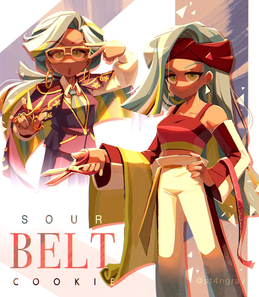 sour belt cookie (cookie run and 1 more) drawn by st4ngray