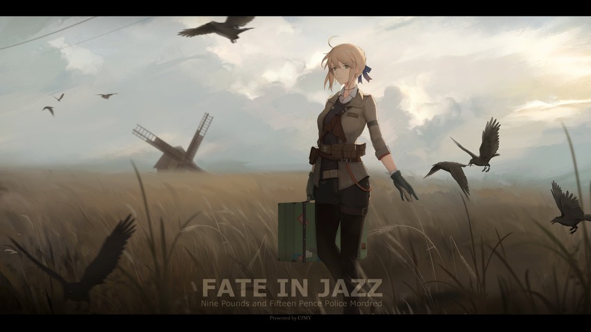 artoria pendragon and saber (fate and 2 more) drawn by cjmy