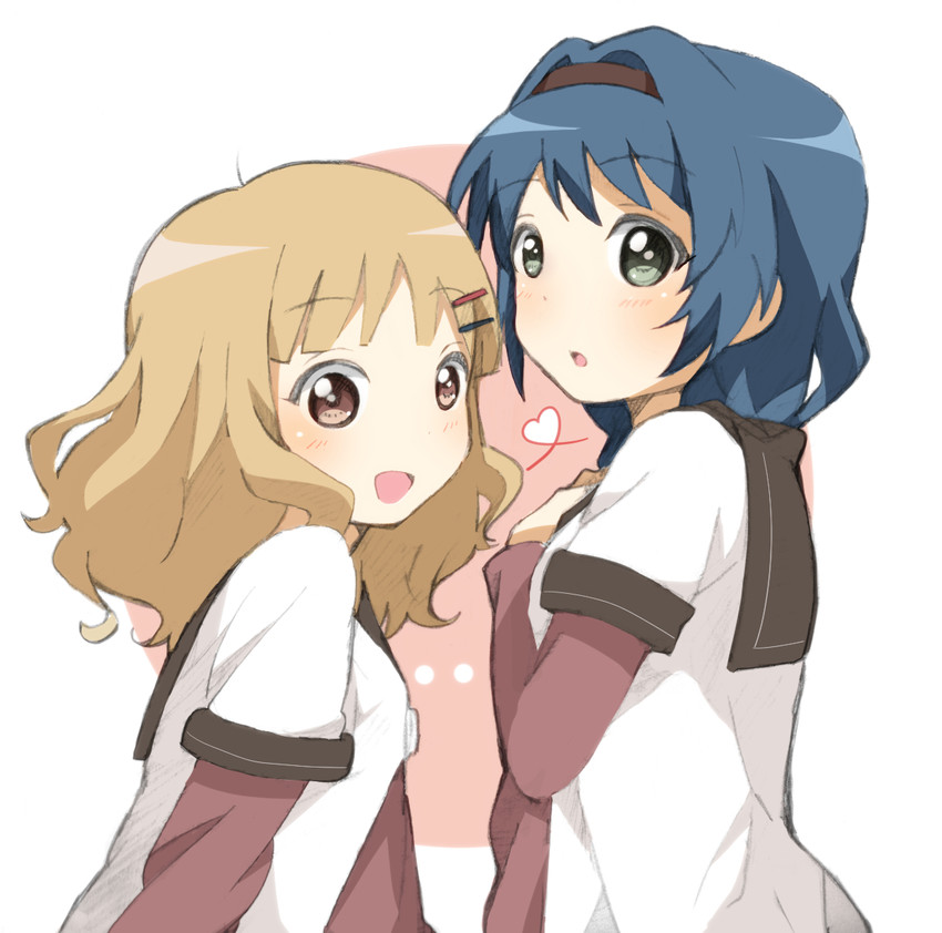 oomuro sakurako and furutani himawari (yuruyuri) drawn by zaki_(ysk302)