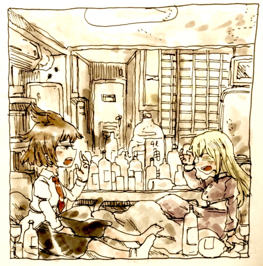 usami renko and maribel hearn (touhou) drawn by morisshii_(morishiey)