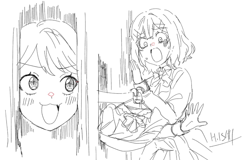 amaori renako and koyanagi kaho (the shining and 1 more) drawn by ishii_hisao