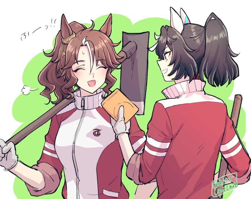 katsuragi ace and mejiro palmer (umamusume) drawn by hi_(ibisf5umauma)