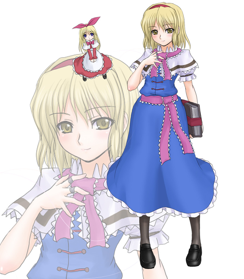alice margatroid and shanghai doll (touhou) drawn by kuro_suto_sukii