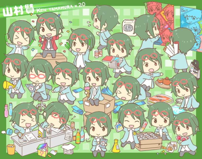 pierre bichelberger, tendo teru, iseya shiki, wakazato haruna, akiyama hayato, and 4 more (idolmaster and 1 more) drawn by 015