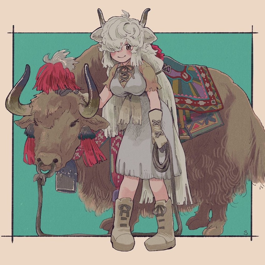 yak (kemono friends and 1 more) drawn by shimazoenohibi