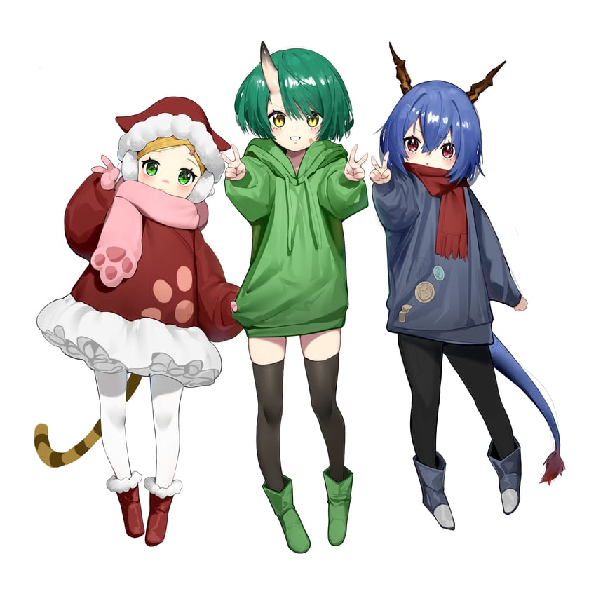 ch'en, hoshiguma, and swire (arknights) drawn by cool_est