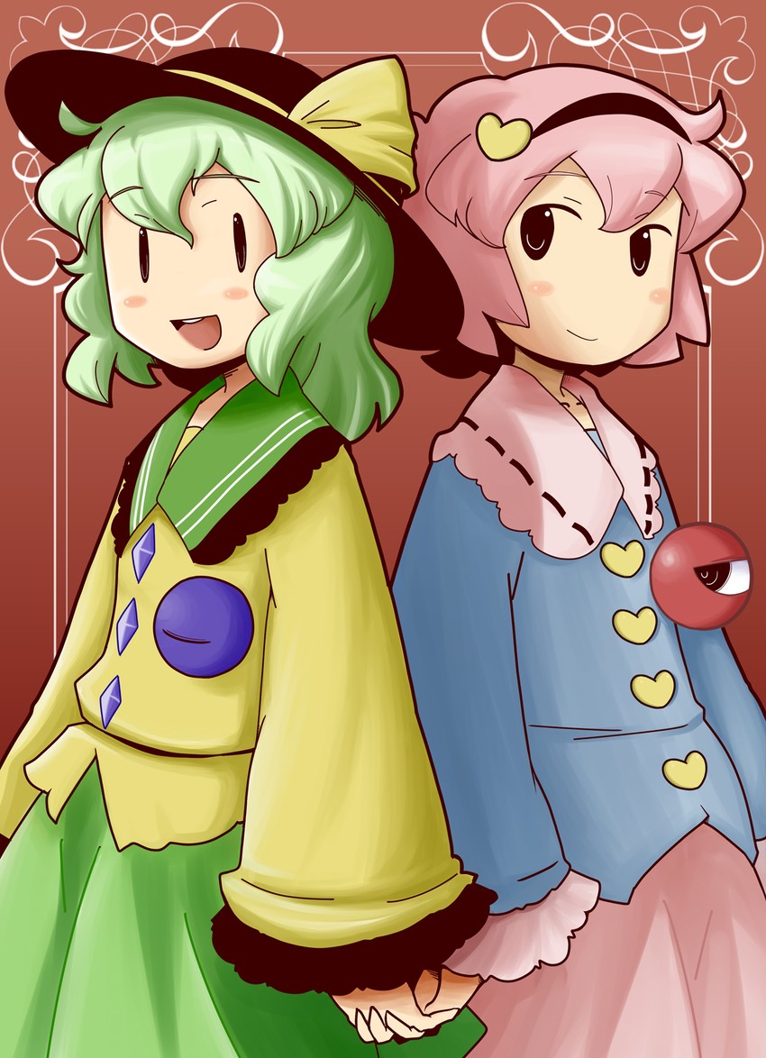 komeiji koishi and komeiji satori (touhou) drawn by maru-sun