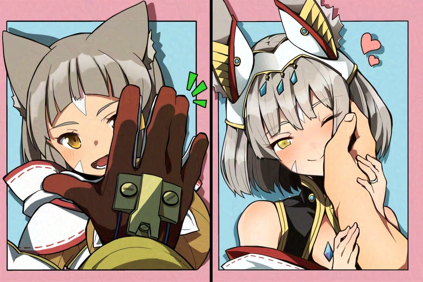 nia and rex (xenoblade chronicles and 3 more) drawn by highena