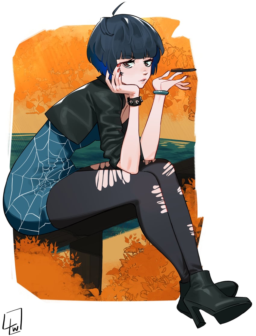 takemi tae (persona and 1 more) drawn by l4wless