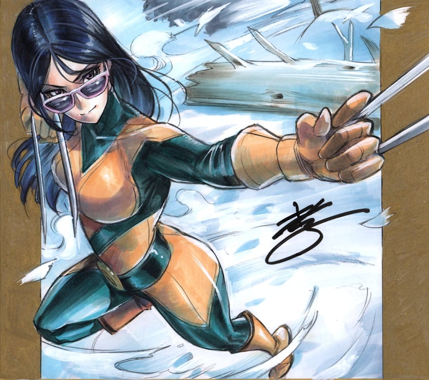 x-23 and laura kinney (marvel and 1 more) drawn by rodrigo_yoshimiya