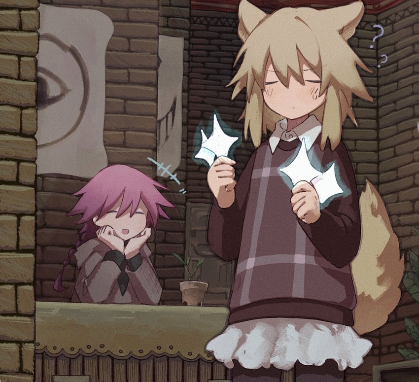 urotsuki and wintry attendant (yume 2kki) drawn by fuyuki_eru