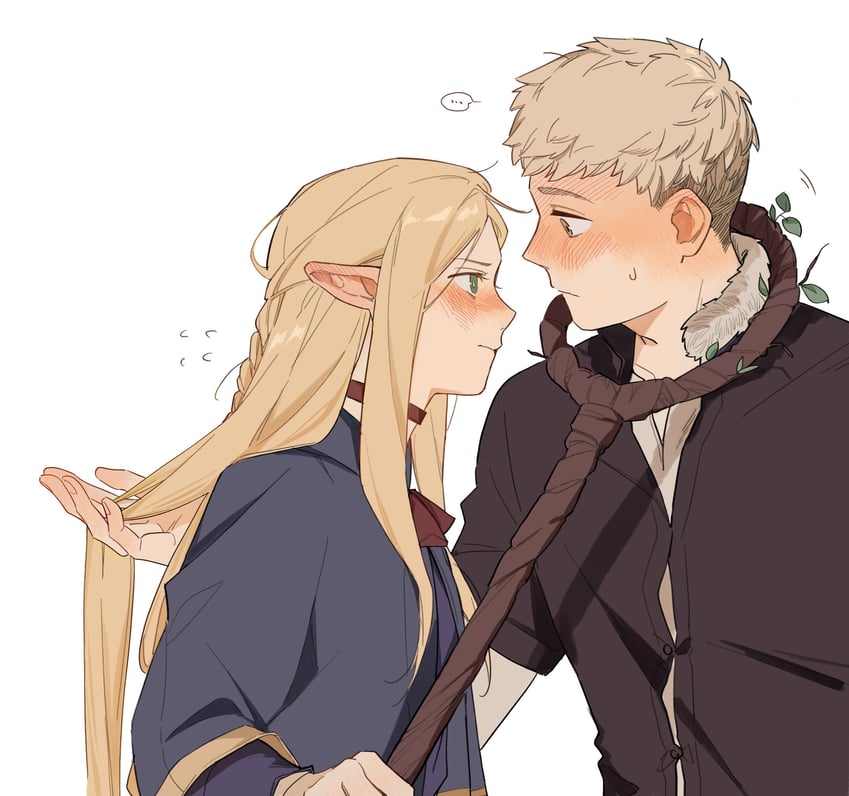 marcille donato and laios touden (dungeon meshi) drawn by loading99oio