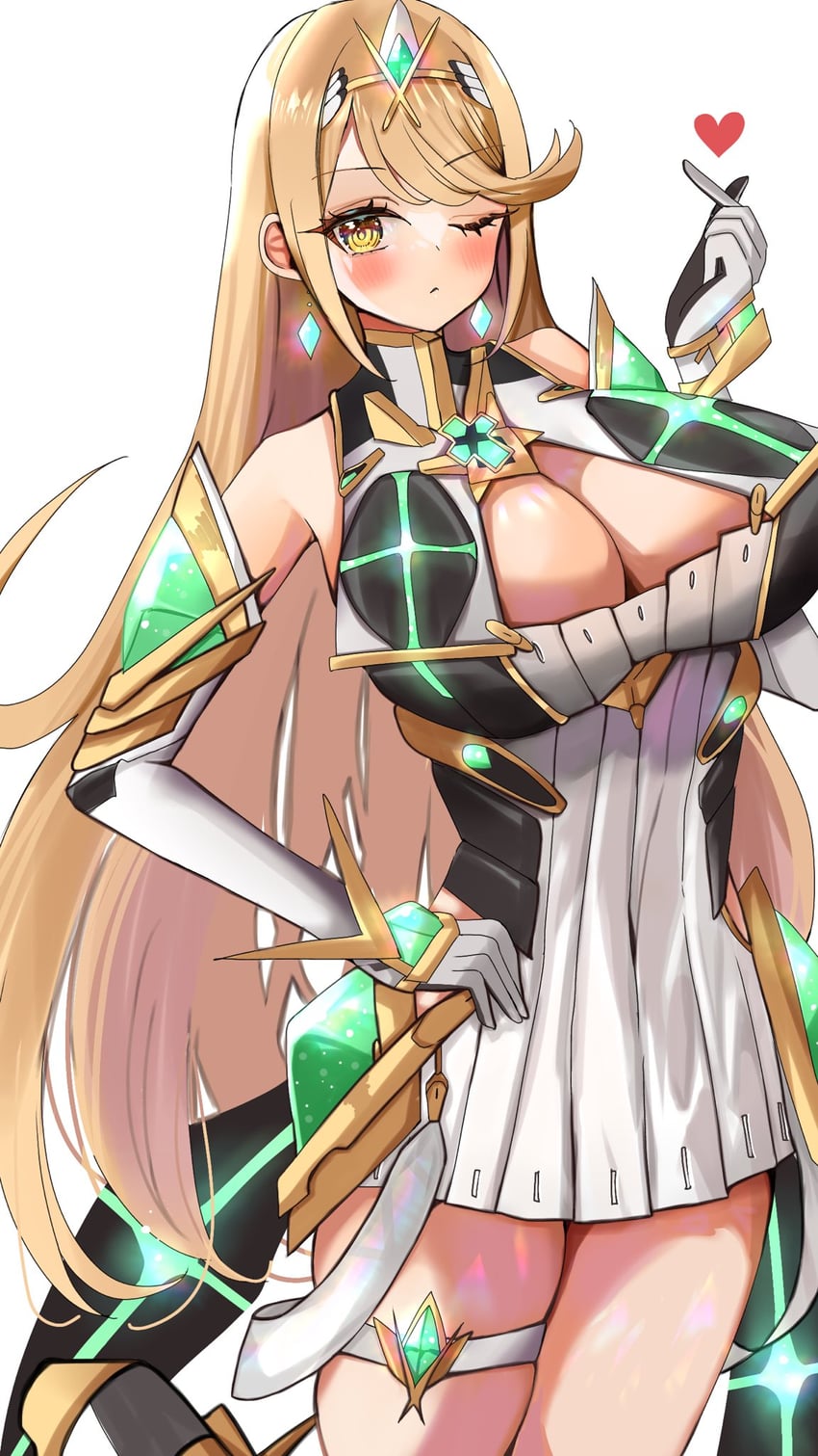 mythra (xenoblade chronicles and 1 more) drawn by pichu_kawaii