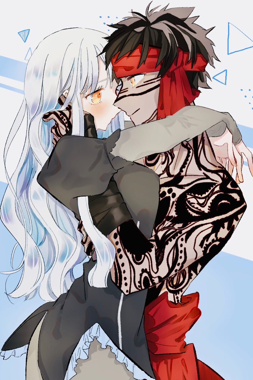 caren hortensia and angra mainyu (fate and 1 more) drawn by rdbka_00