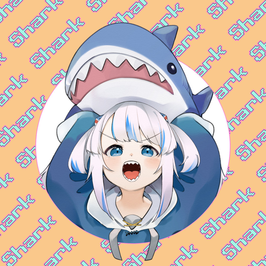 gawr gura (hololive and 1 more) drawn by mimizuku_(mmiganaru)