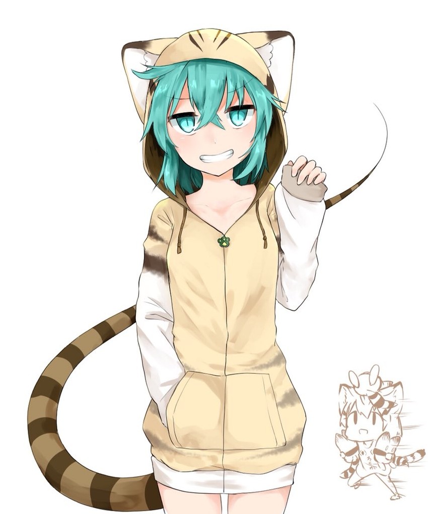 lucky beast, tsuchinoko, and sand cat (kemono friends) drawn by isobee