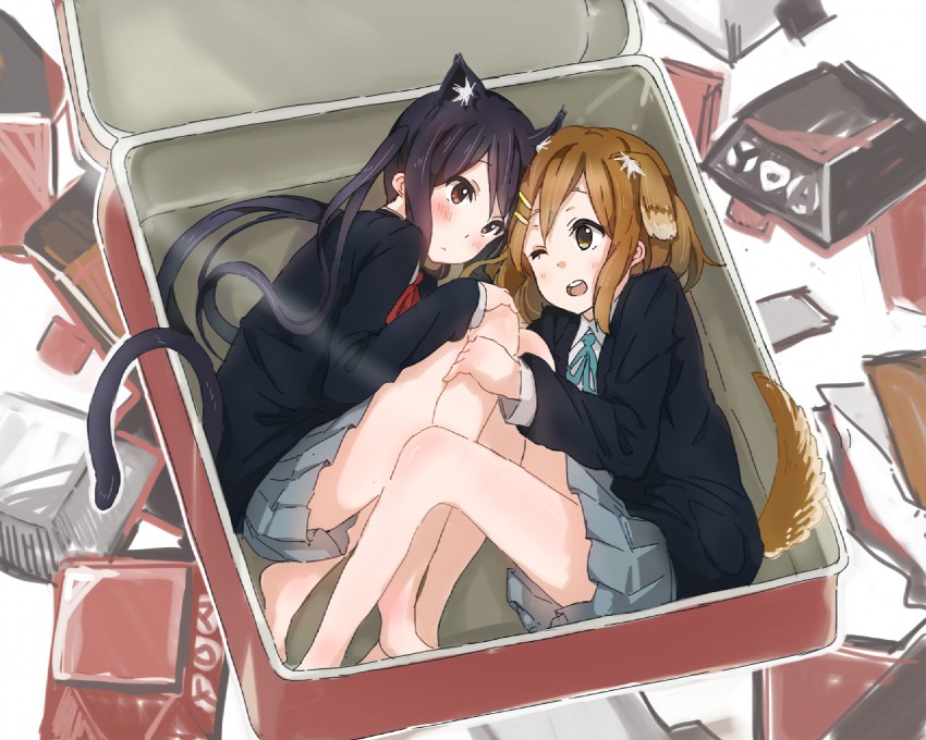 nakano azusa and hirasawa yui (k-on!) drawn by kirisawa_saki