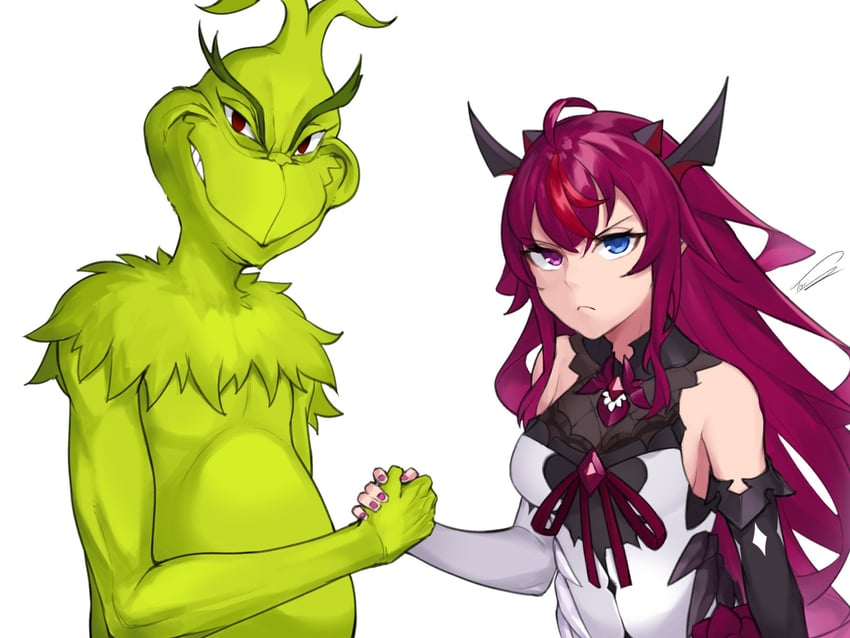 irys and the grinch (hololive and 2 more) drawn by dasdokter
