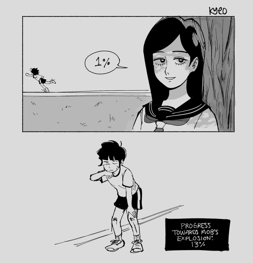 kageyama shigeo and takane tsubomi (mob psycho 100) drawn by kyokyeo