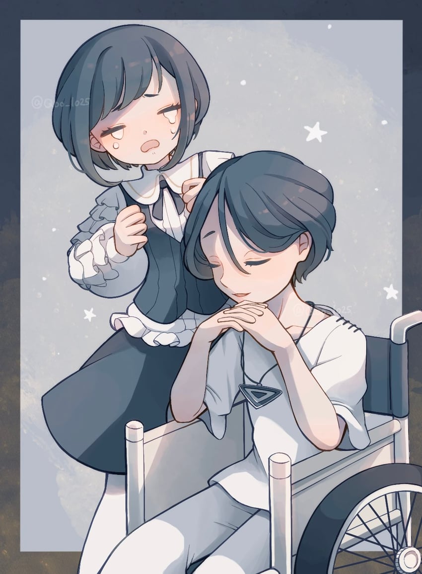 fukurai azami and meguriya ayumu (toshi densetsu kaitai center) drawn by qoo_1025