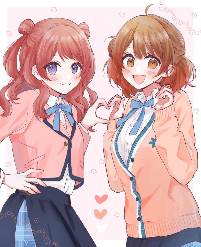 hanami ume and hanami saki (idolmaster and 1 more) drawn by kuru_(krkr8686)