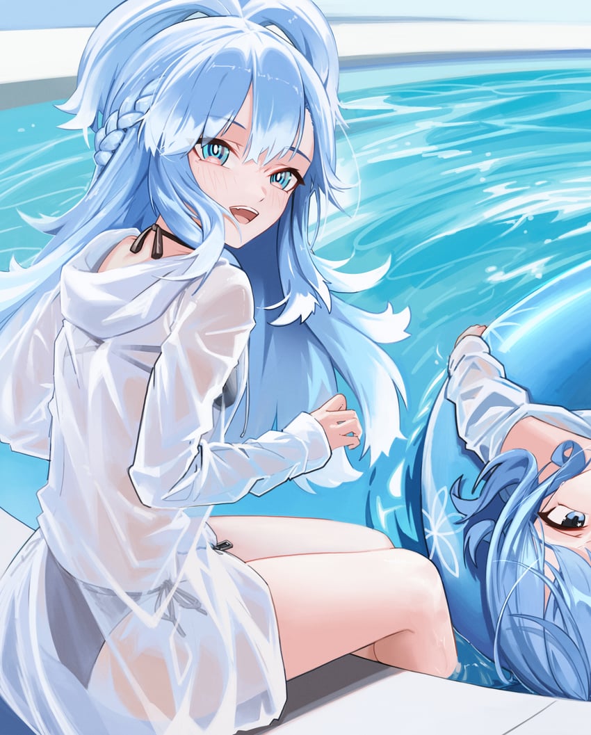 hoshimachi suisei and kobo kanaeru (hololive and 1 more) drawn by anizi