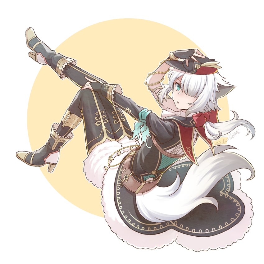 white cat and krysha pendleton (ys and 1 more) drawn by mishiro_(andante)