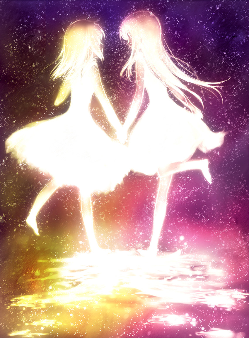 akemi homura and kaname madoka (mahou shoujo madoka magica and 1 more) drawn by yamada_ako
