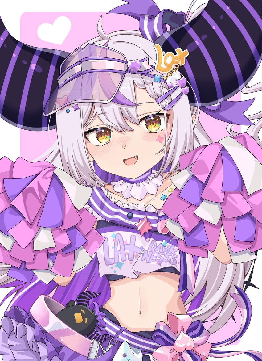 la+ darknesss and momosuzu nene (hololive) drawn by kyabetsu_ningen