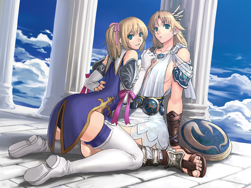 cassandra alexandra and sophitia alexandra (soulcalibur) drawn by ran'ou_(tamago_no_kimi)
