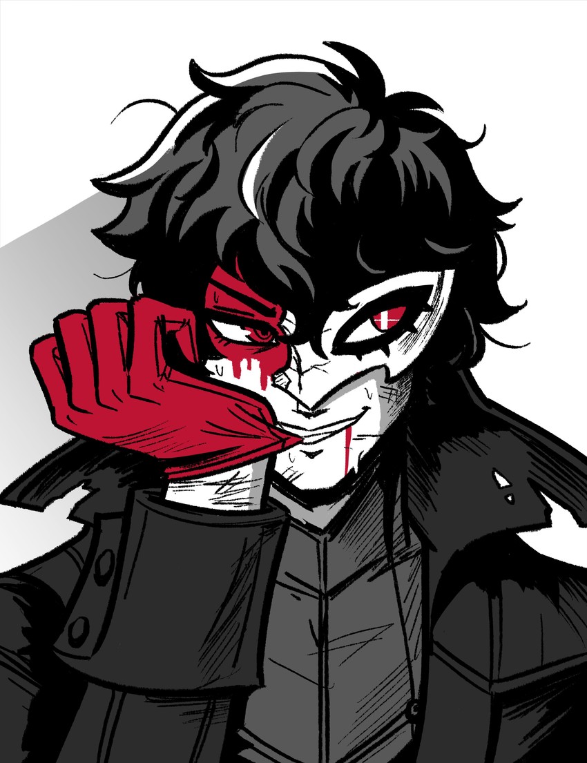 amamiya ren and joker (persona and 2 more) drawn by scruffyturtles