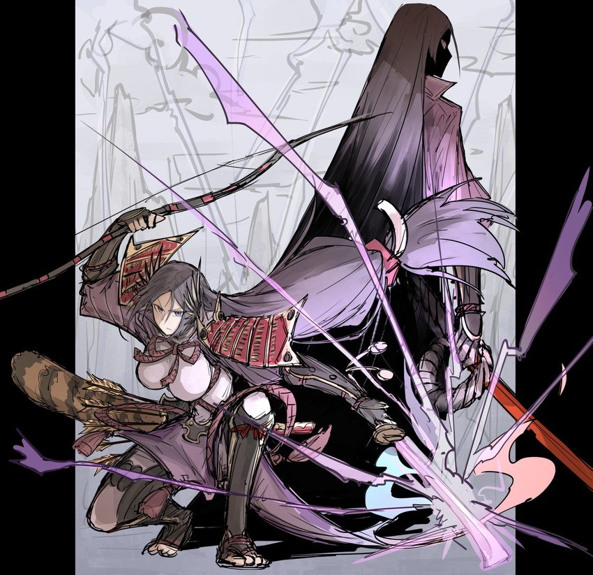 minamoto no raikou (fate and 1 more) drawn by kankan33333