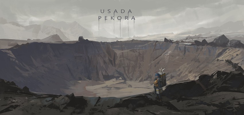 usada pekora and sam porter bridges (hololive and 1 more) drawn by linhan9969