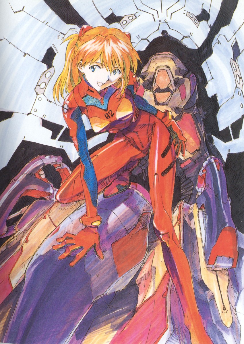 souryuu asuka langley (neon genesis evangelion) drawn by sadamoto_yoshiyuki