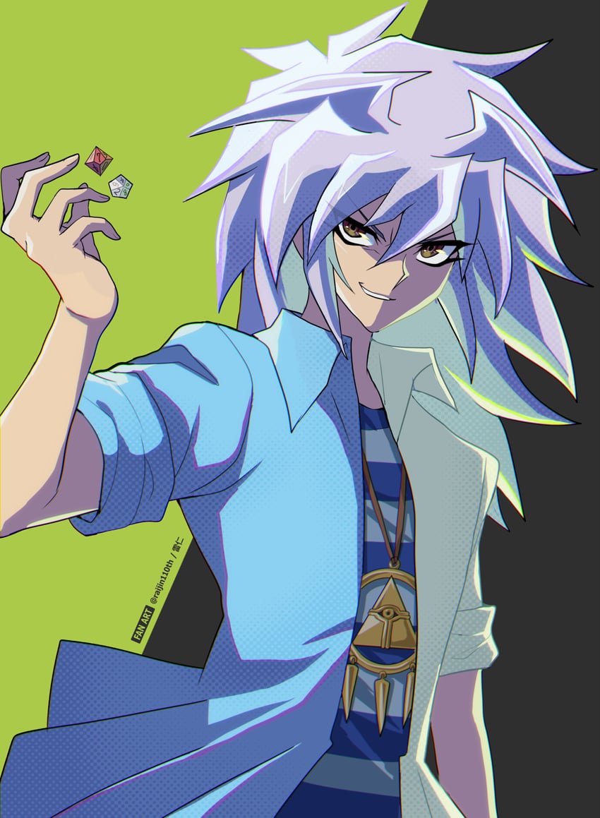 yami bakura (yu-gi-oh! and 1 more) drawn by raijin-bh