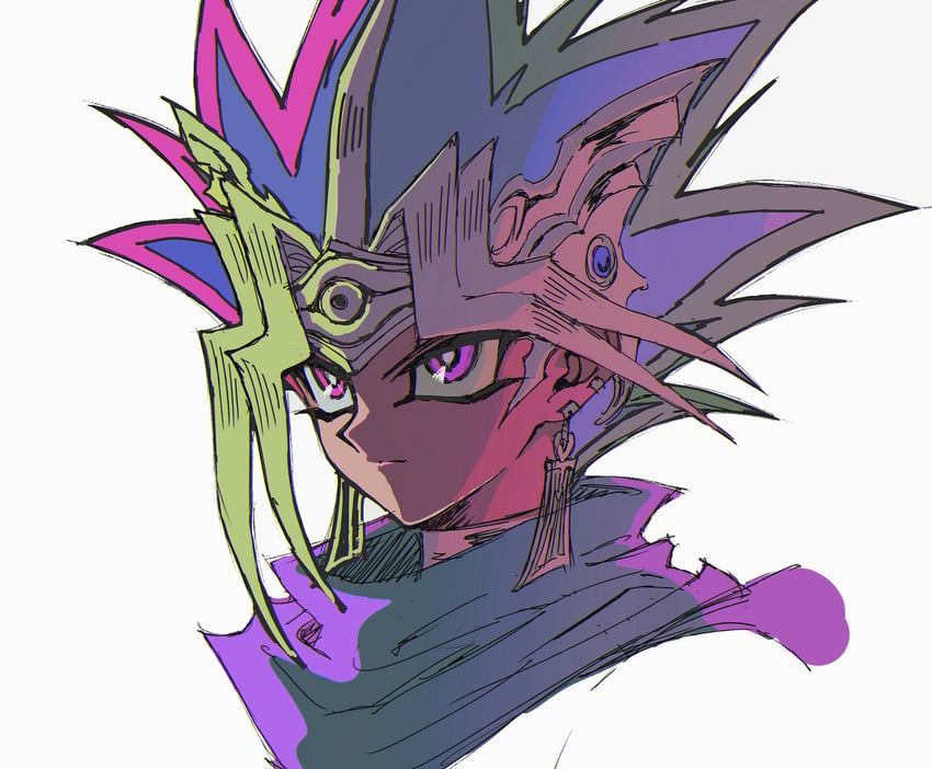 atem (yu-gi-oh! and 1 more) drawn by buib_(mekako_chan)