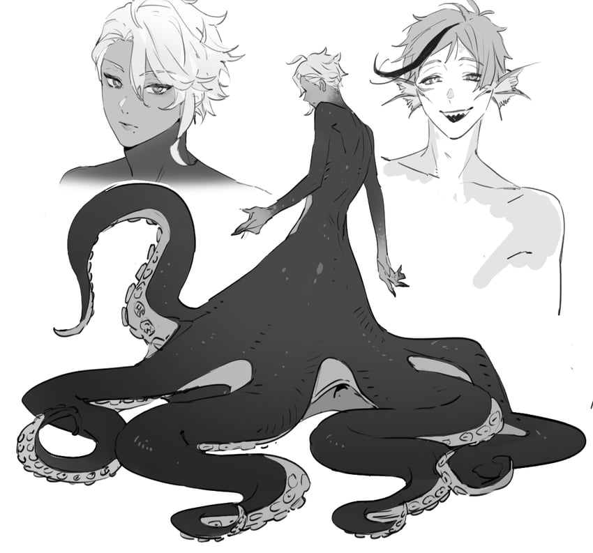 floyd leech and azul ashengrotto (twisted wonderland) drawn by gomchichimoe