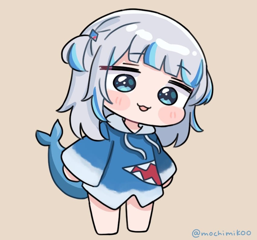 gawr gura (hololive and 1 more) drawn by mochimiko