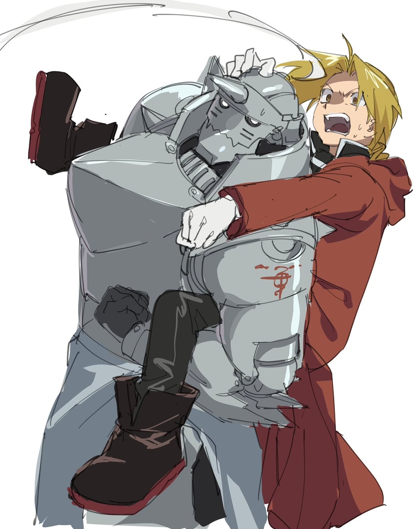 edward elric and alphonse elric (fullmetal alchemist) drawn by mmm_b0