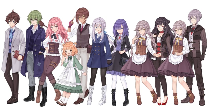 luna wyndell, neil lawton, selene ambrose, apollo carson, celes, and 6 more (aria's story and 1 more) drawn by lydia_(thesoundoffreedom)