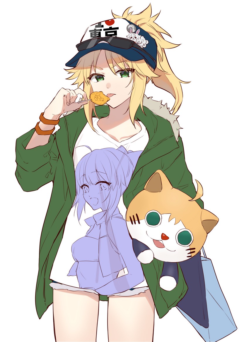 artoria pendragon, mordred, and saber lily (fate and 2 more) drawn by kan'yu_(citron_82)