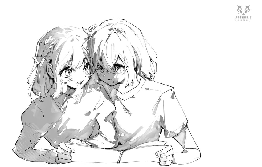 togawa sakiko and misumi uika (bang dream! and 1 more) drawn by arthur_c