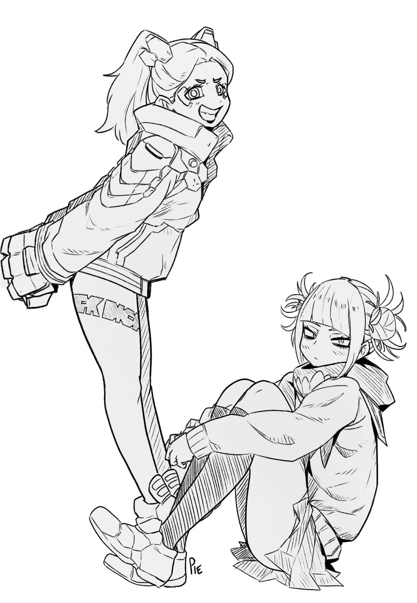toga himiko and rebecca (boku no hero academia and 2 more) drawn by unusualpie