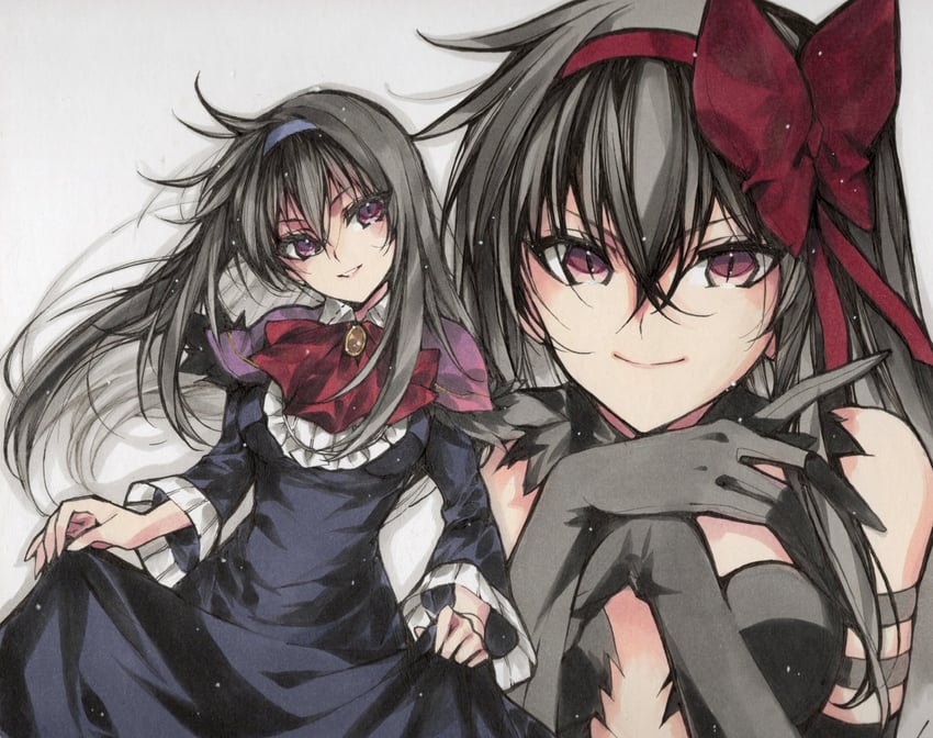akemi homura and akuma homura (mahou shoujo madoka magica and 2 more) drawn by misteor