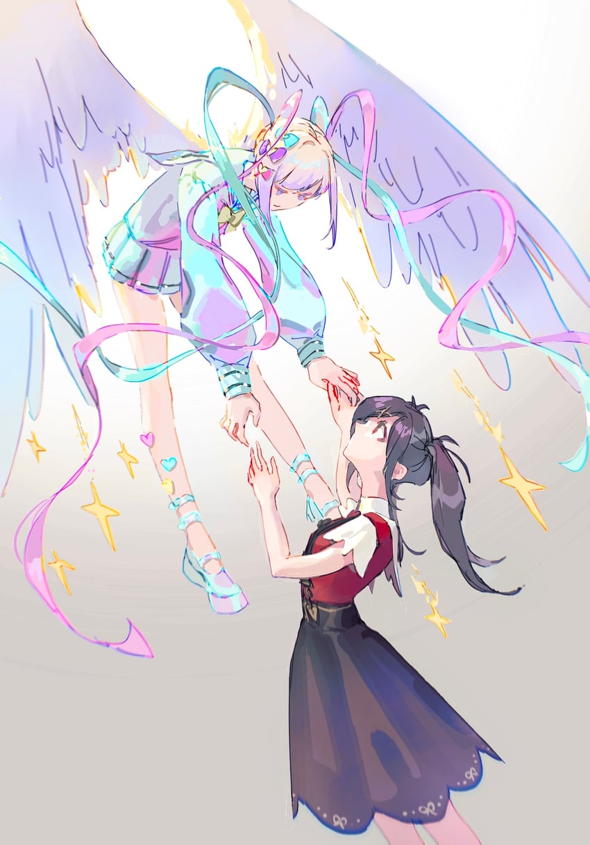 chouzetsusaikawa tenshi-chan and ame-chan (needy girl overdose) drawn by ziye_sakana