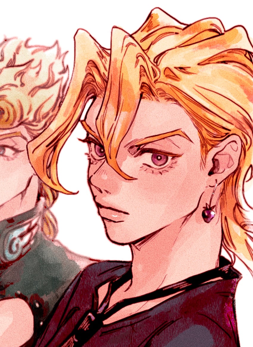 giorno giovanna and pannacotta fugo (jojo no kimyou na bouken and 1 more) drawn by okokoro_zaiku