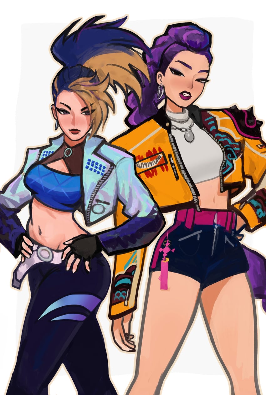 akali, k/da akali, and rumi (league of legends and 1 more) drawn by peter_chai