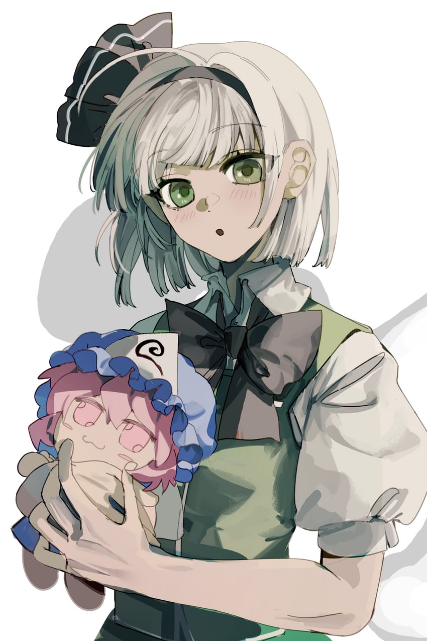 konpaku youmu and saigyouji yuyuko (touhou) drawn by xian_qishui