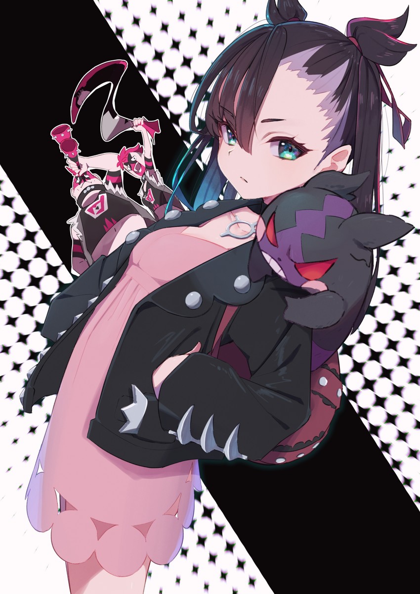 marnie, morpeko, and team yell grunt (pokemon and 1 more) drawn by shuca_ca