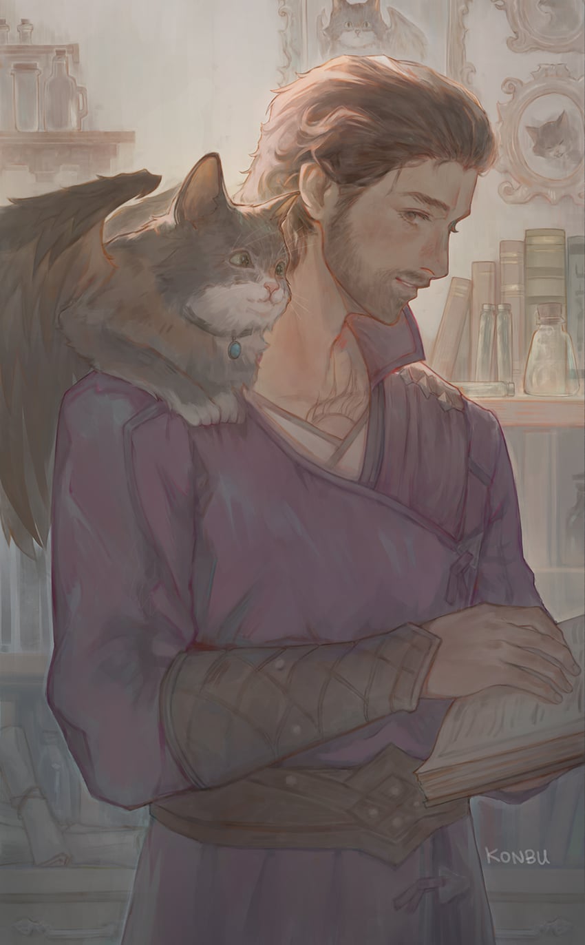 gale and tara (dungeons & dragons and 2 more) drawn by konburice